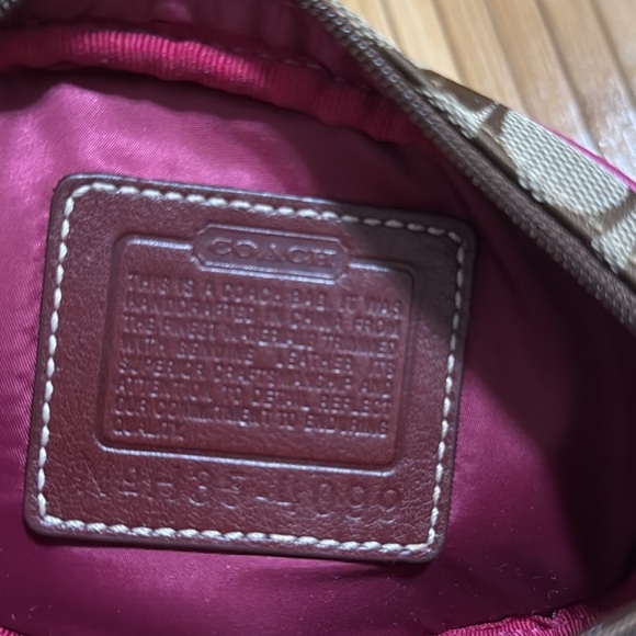 Coach Vintage Mini Camera Bag With Suede Pink And Signature Coach Jacquard Print - Picture 7 of 8